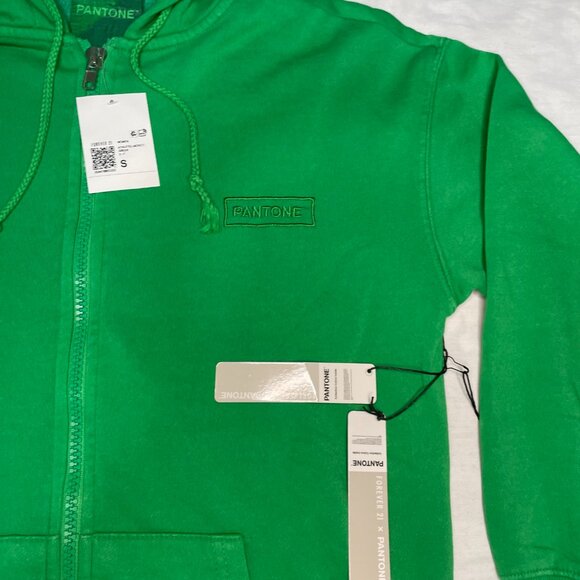 Forever 21 Green Unisex Zip Up Hoodie – Full Zip Sweatshirt – Size S – Fits Men - Picture 3 of 10